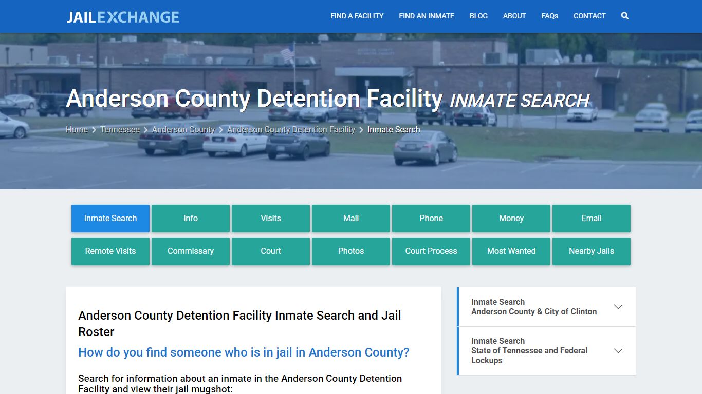 Anderson County Detention Facility Inmate Search - Jail Exchange